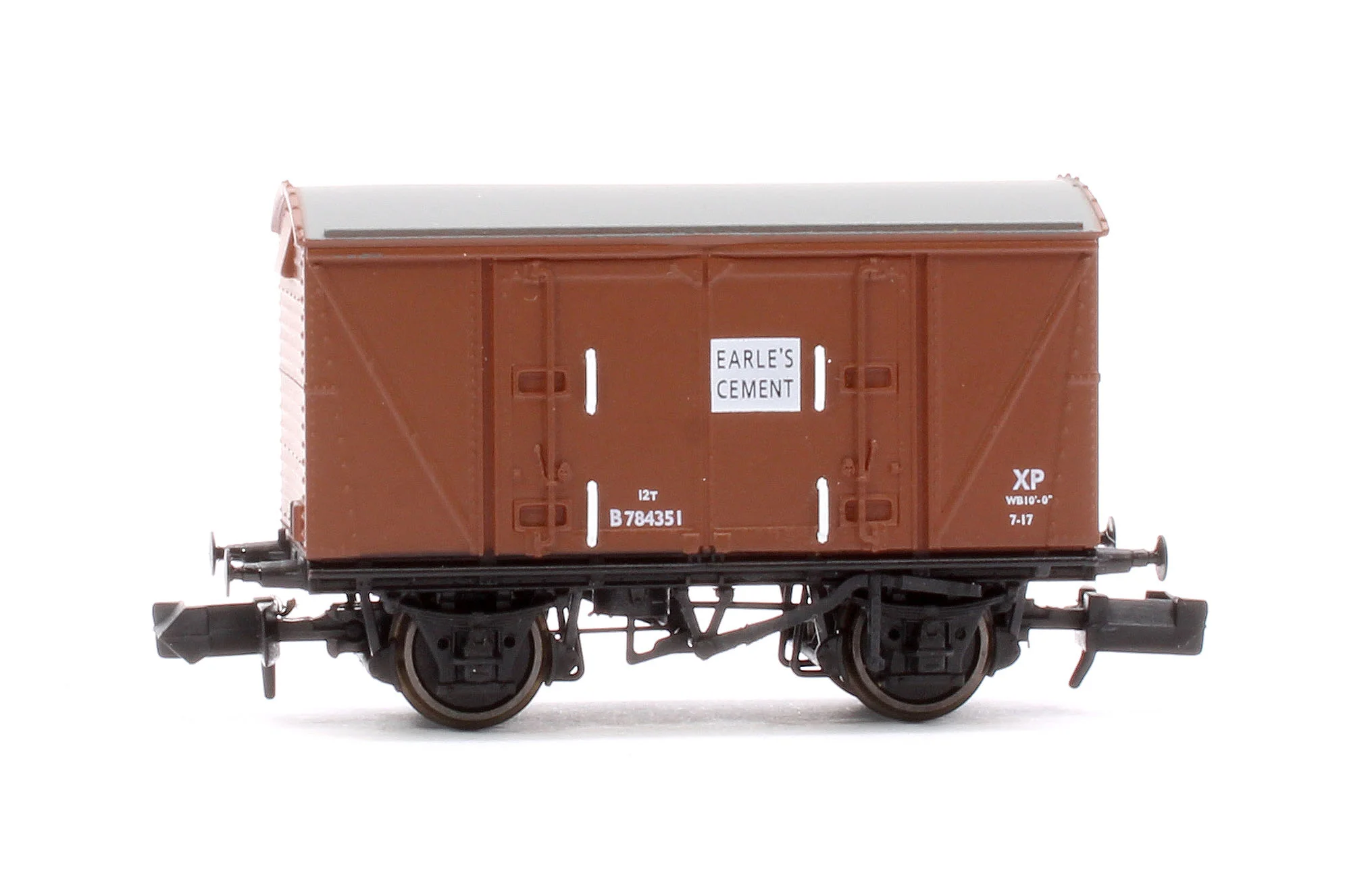 S2301-02 Set of 3 BR 12T Vanwide Ventilated Vans, BR Bauxite (Early) Earle's Cement - Image 4