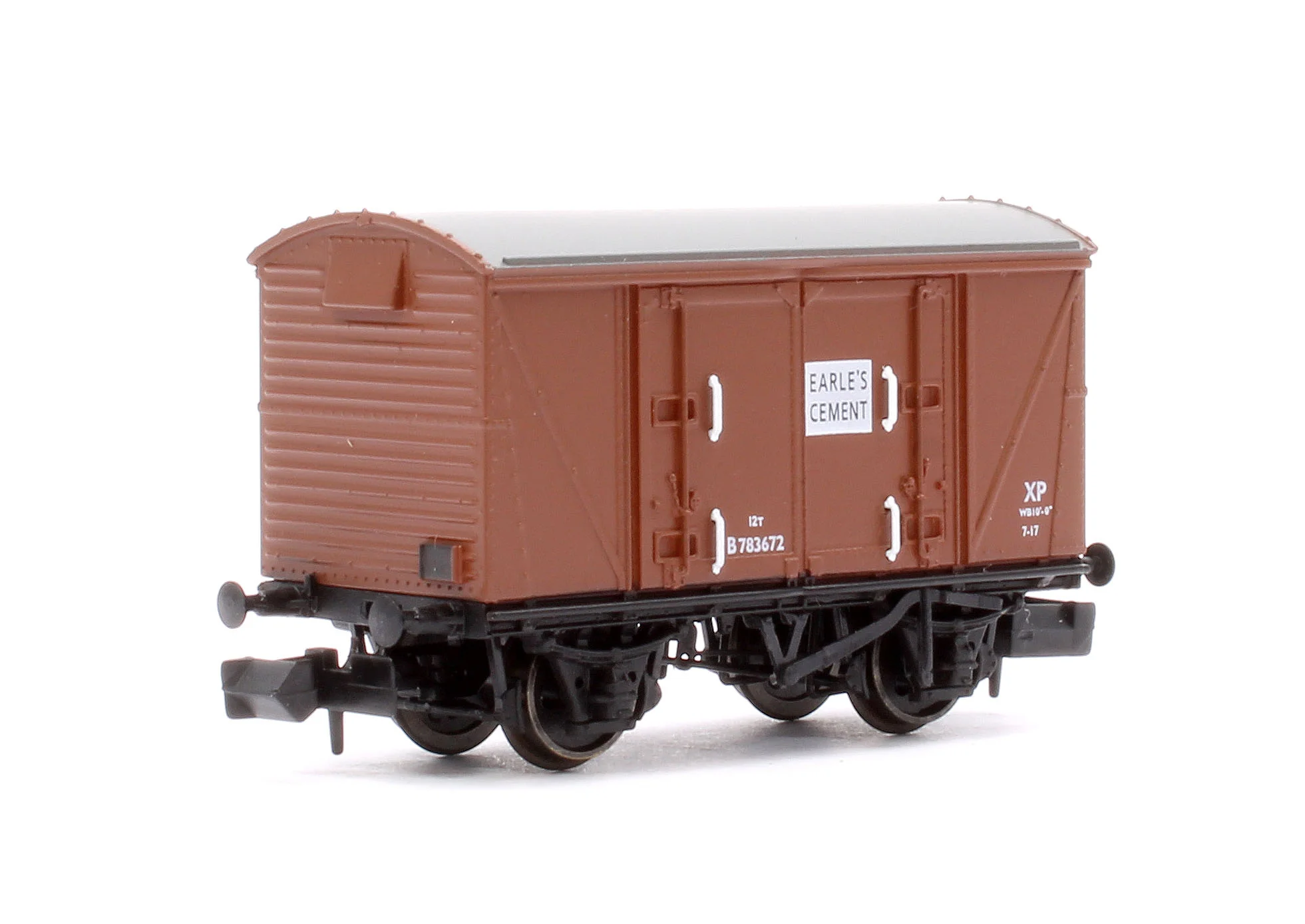 S2301-02 Set of 3 BR 12T Vanwide Ventilated Vans, BR Bauxite (Early) Earle's Cement - Image 5