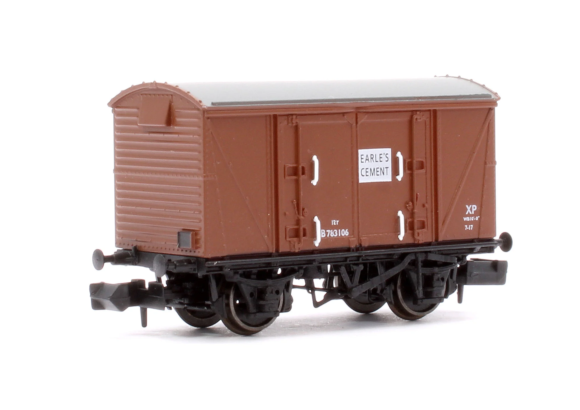 S2301-02 Set of 3 BR 12T Vanwide Ventilated Vans, BR Bauxite (Early) Earle's Cement - Image 7