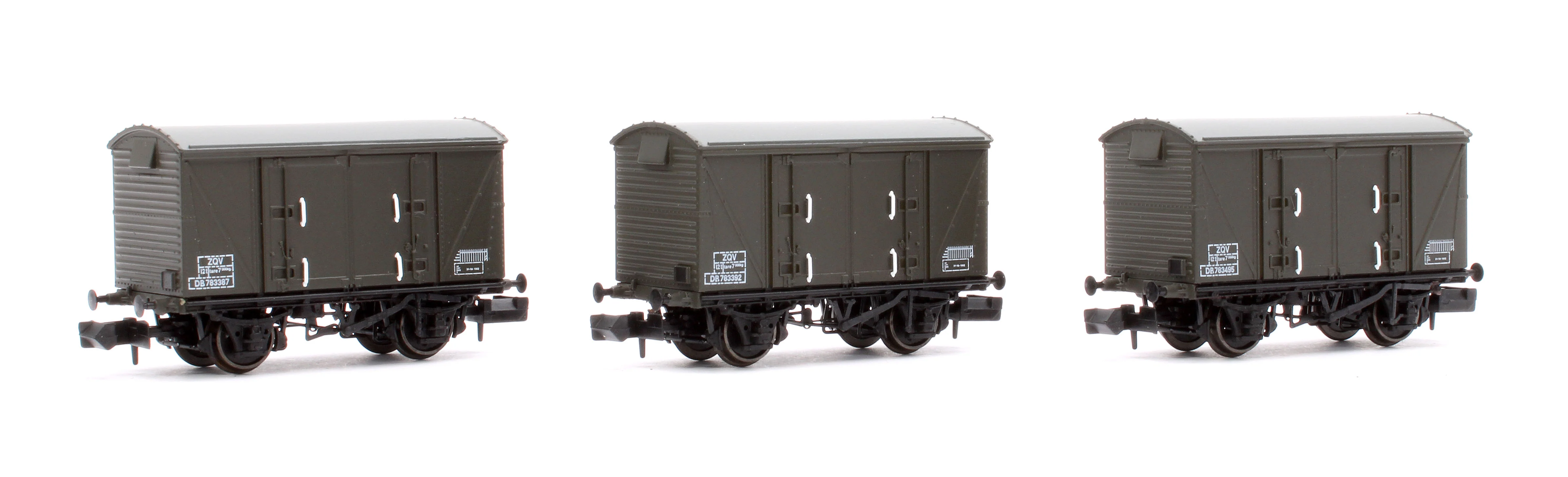 S2301-07 Set of 3 BR 12T Vanwide Ventilated Vans, BR Departmental Olive Green VQV