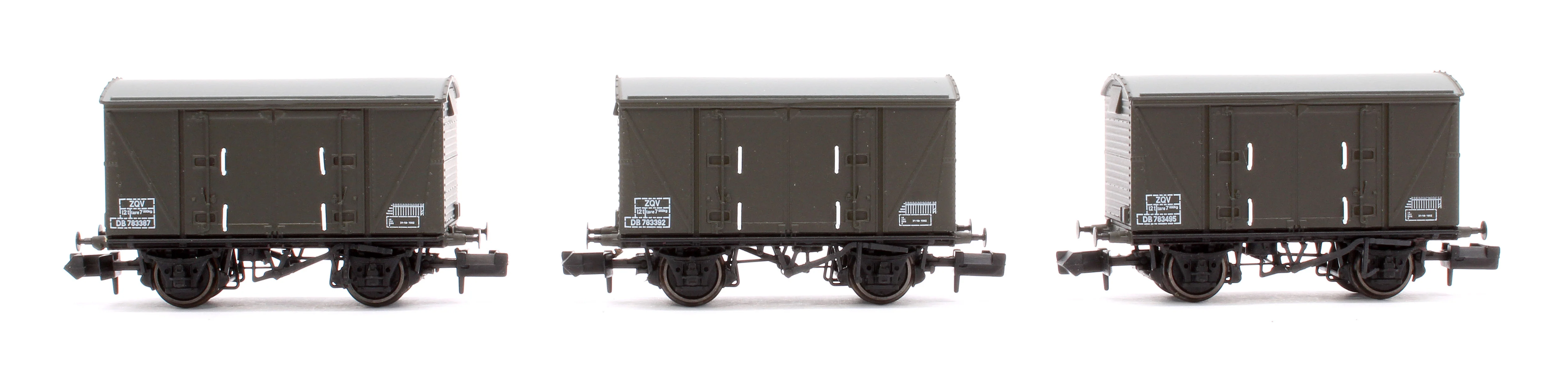 S2301-07 Set of 3 BR 12T Vanwide Ventilated Vans, BR Departmental Olive Green VQV - Image 2