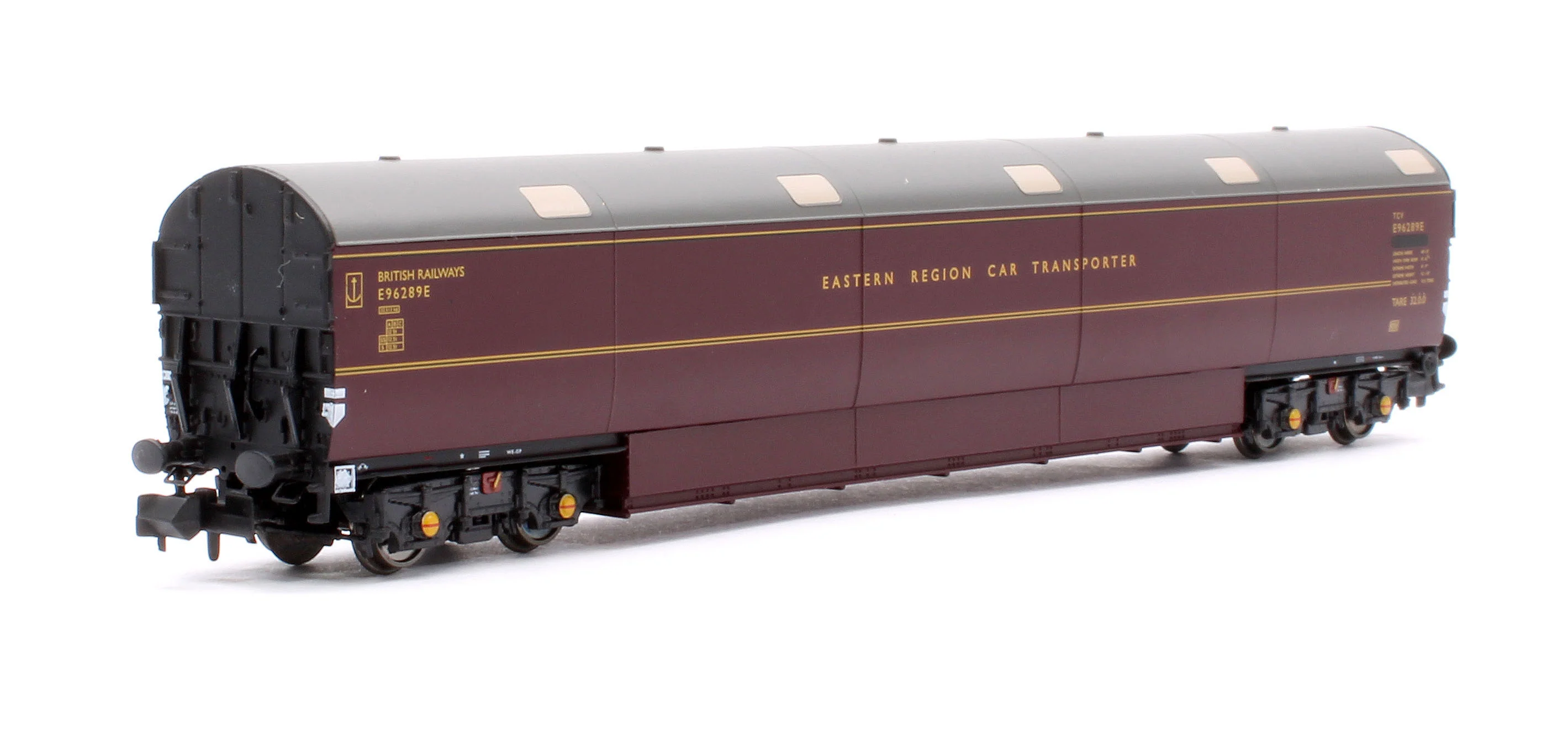 S2303-01 Newton Chambers Car Transporter Eastern Region BR Lined Maroon E96288/289/290E - Pack 1 - Image 10