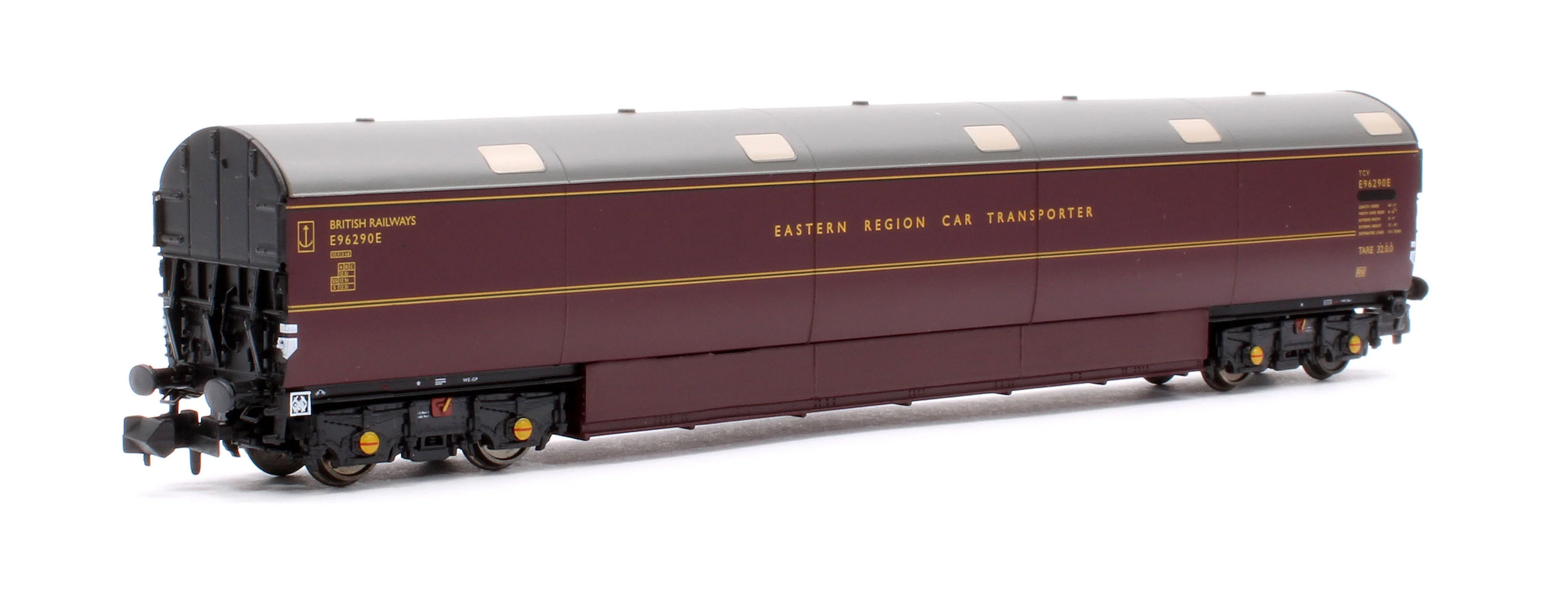 S2303-01 Newton Chambers Car Transporter Eastern Region BR Lined Maroon E96288/289/290E - Pack 1 - Image 4