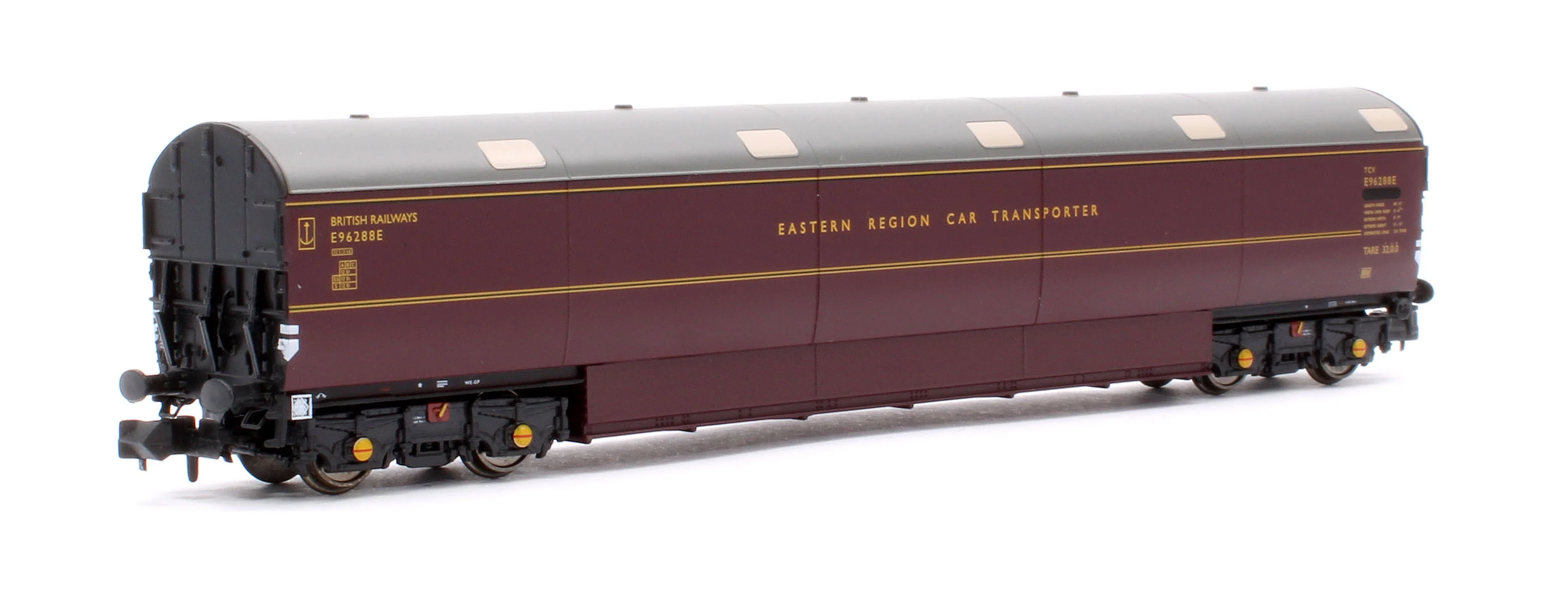 S2303-01 Newton Chambers Car Transporter Eastern Region BR Lined Maroon E96288/289/290E - Pack 1 - Image 7