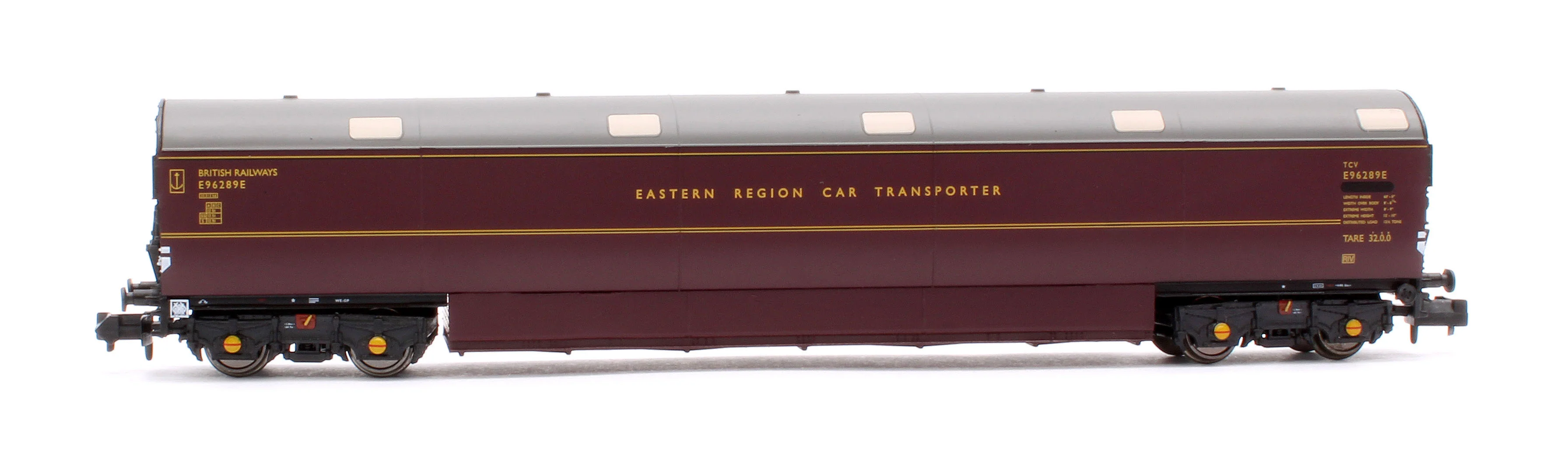 S2303-01 Newton Chambers Car Transporter Eastern Region BR Lined Maroon E96288/289/290E - Pack 1 - Image 9