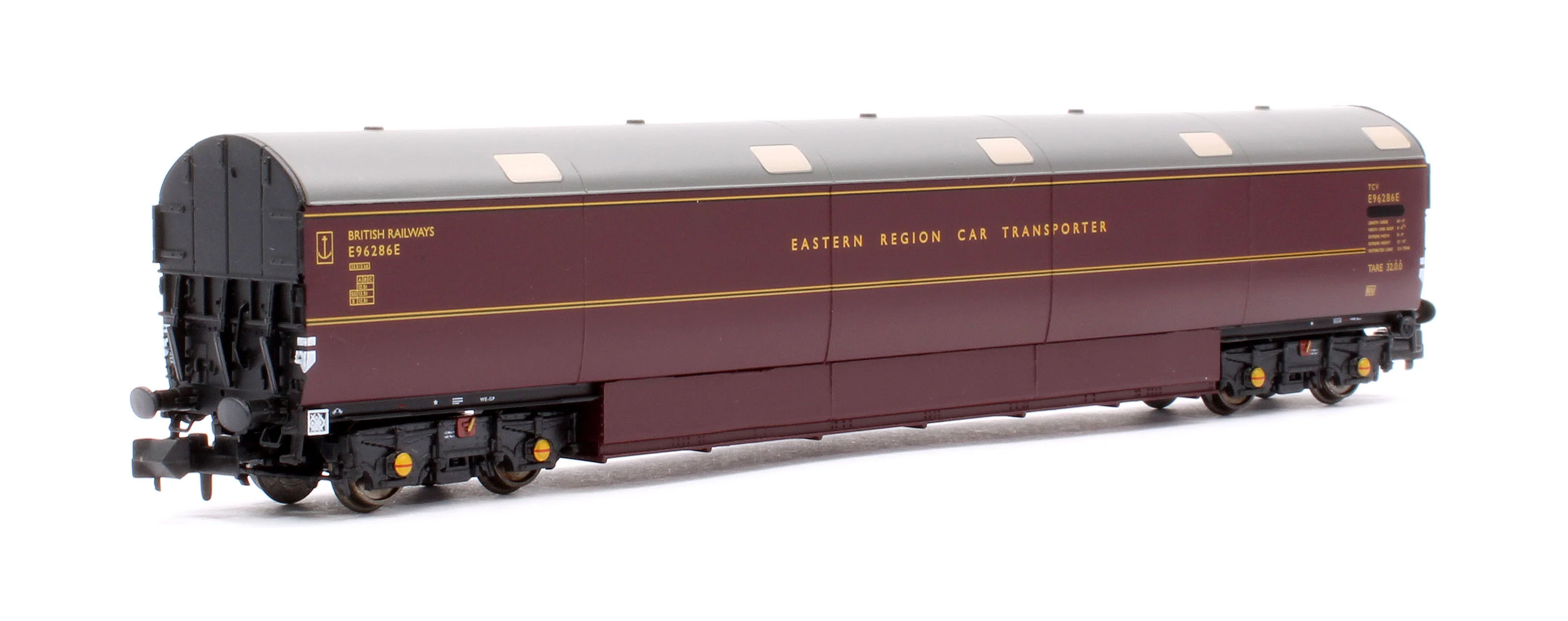 S2303-02 Newton Chambers Car Transporter Eastern Region BR Lined Maroon E96286/293/297E - Pack 2 - Image 4