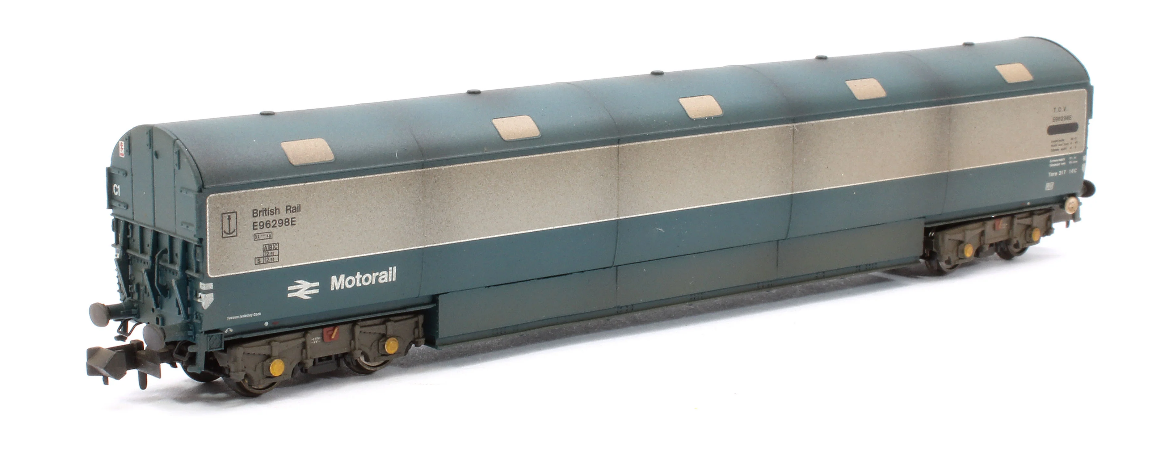 S2303-04 Custom Weathered Newton Chambers Car Transporter BR Motorail BR Blue/Grey TCV E96290/297/298E - Pack 1 - Image 2