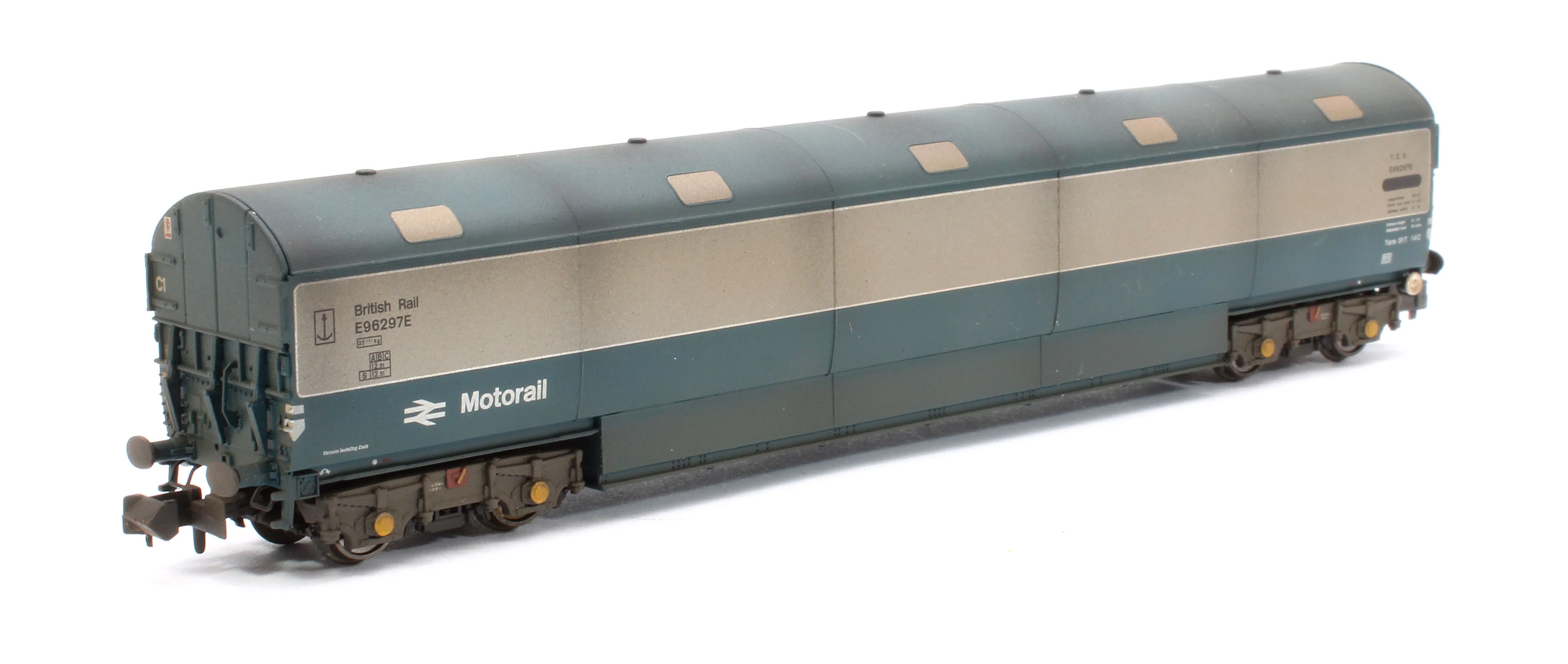 S2303-04 Custom Weathered Newton Chambers Car Transporter BR Motorail BR Blue/Grey TCV E96290/297/298E - Pack 1 - Image 4
