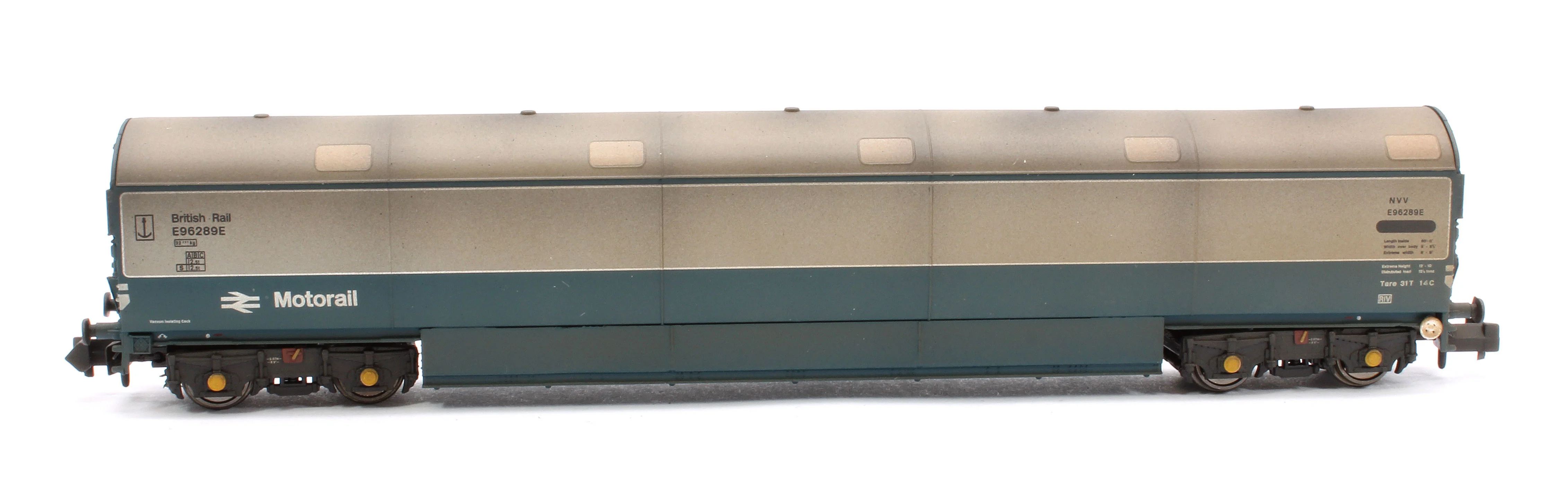 S2303-06 Custom Weathered Newton Chambers Car Transporter BR Motorail BR Blue/Grey NVV E96288/289/293E - Pack 3 - Image 5