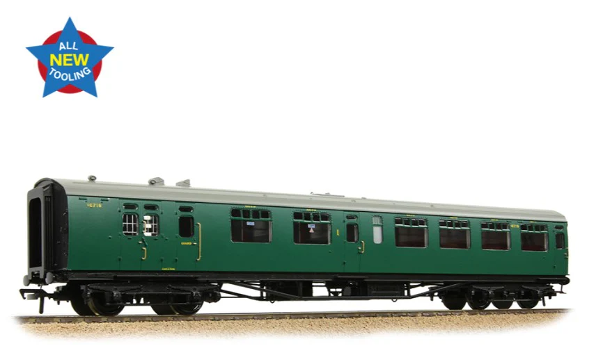 34-760 SR Bulleid Brake Composite Corridor 10" Vents BR (Ex-SR) Malachite Green No.S6718