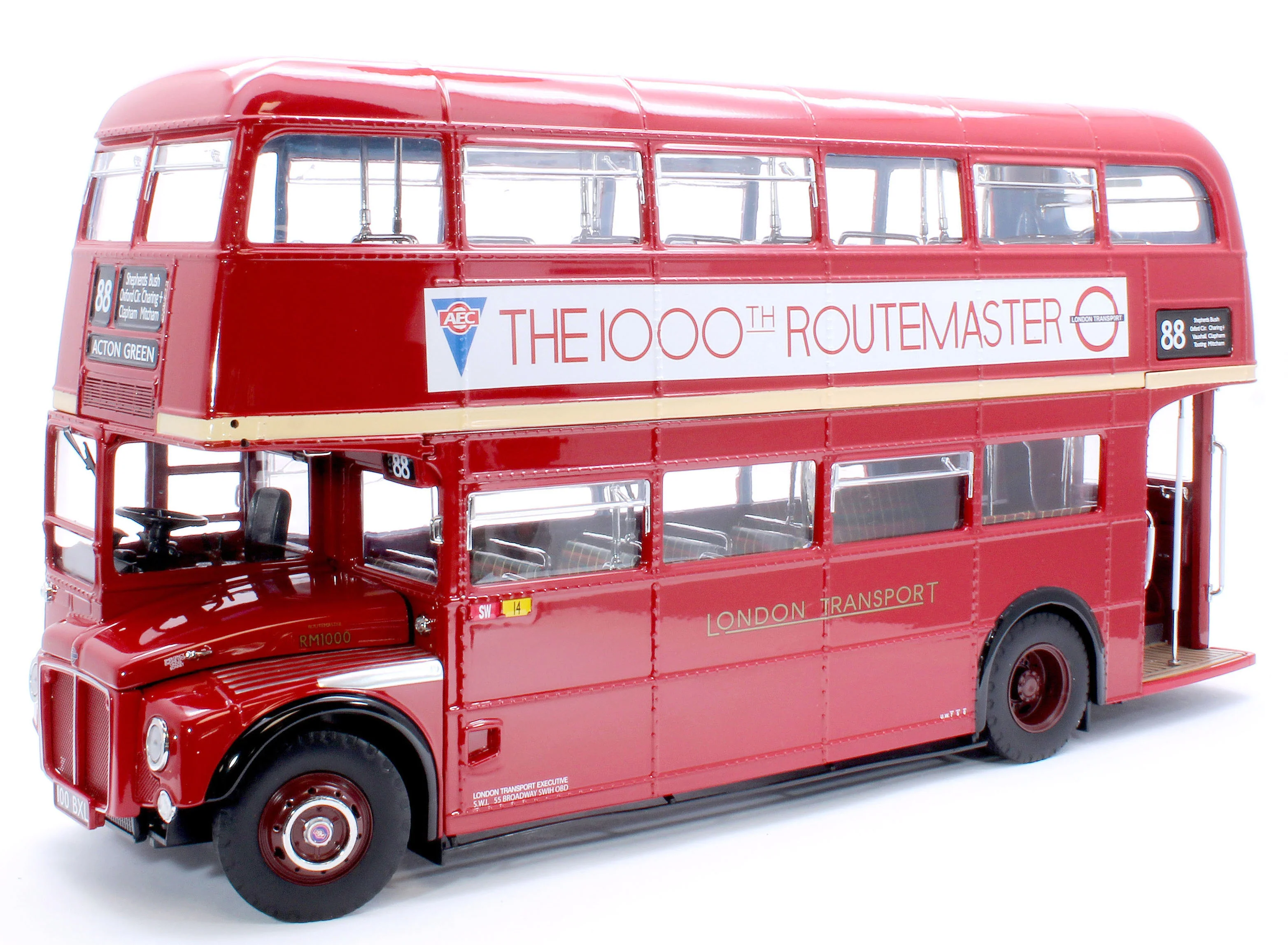 H2943 Routemaster Bus RM1000 100 BXL Red (Limited Edition 1000pcs)