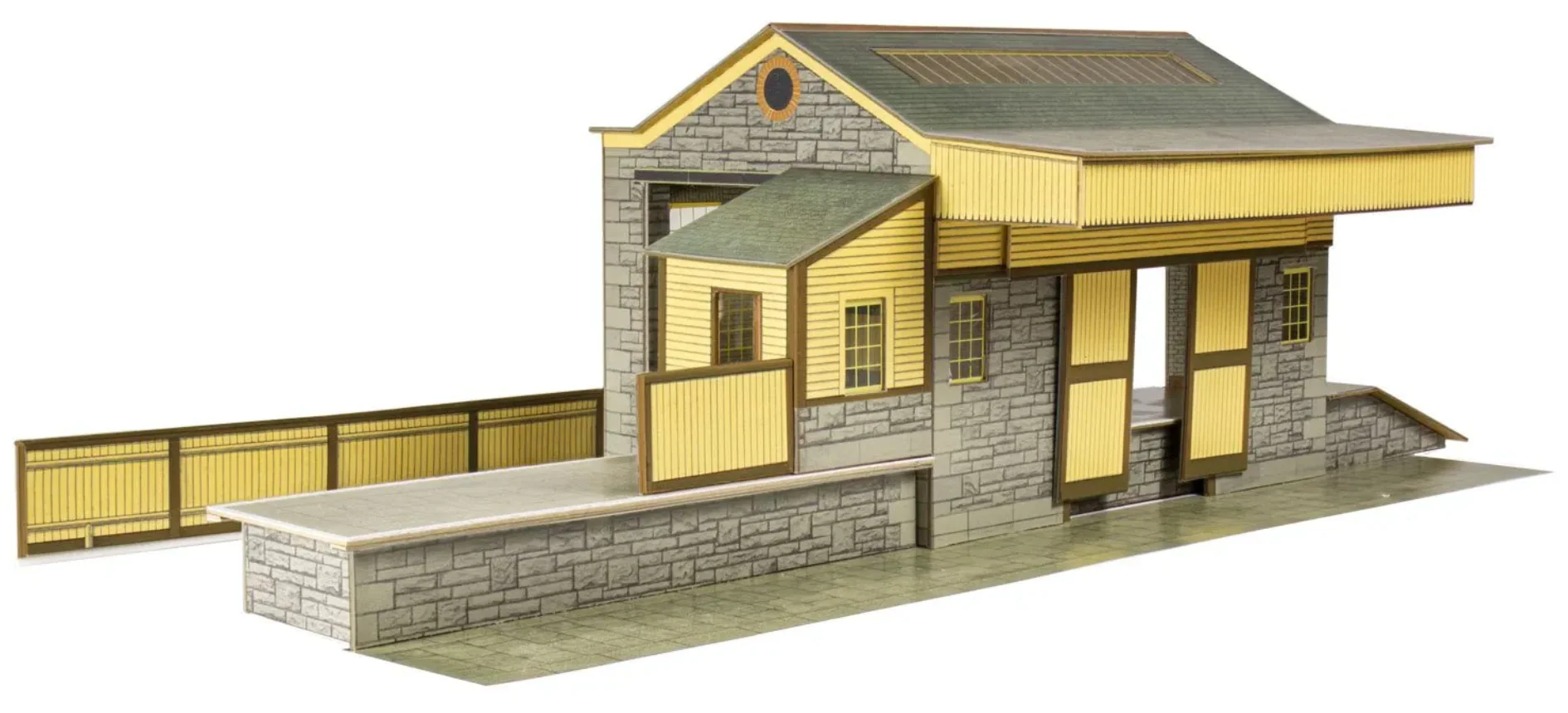SQA07.1 Good Depot Building (Stone) Cardboard Kit