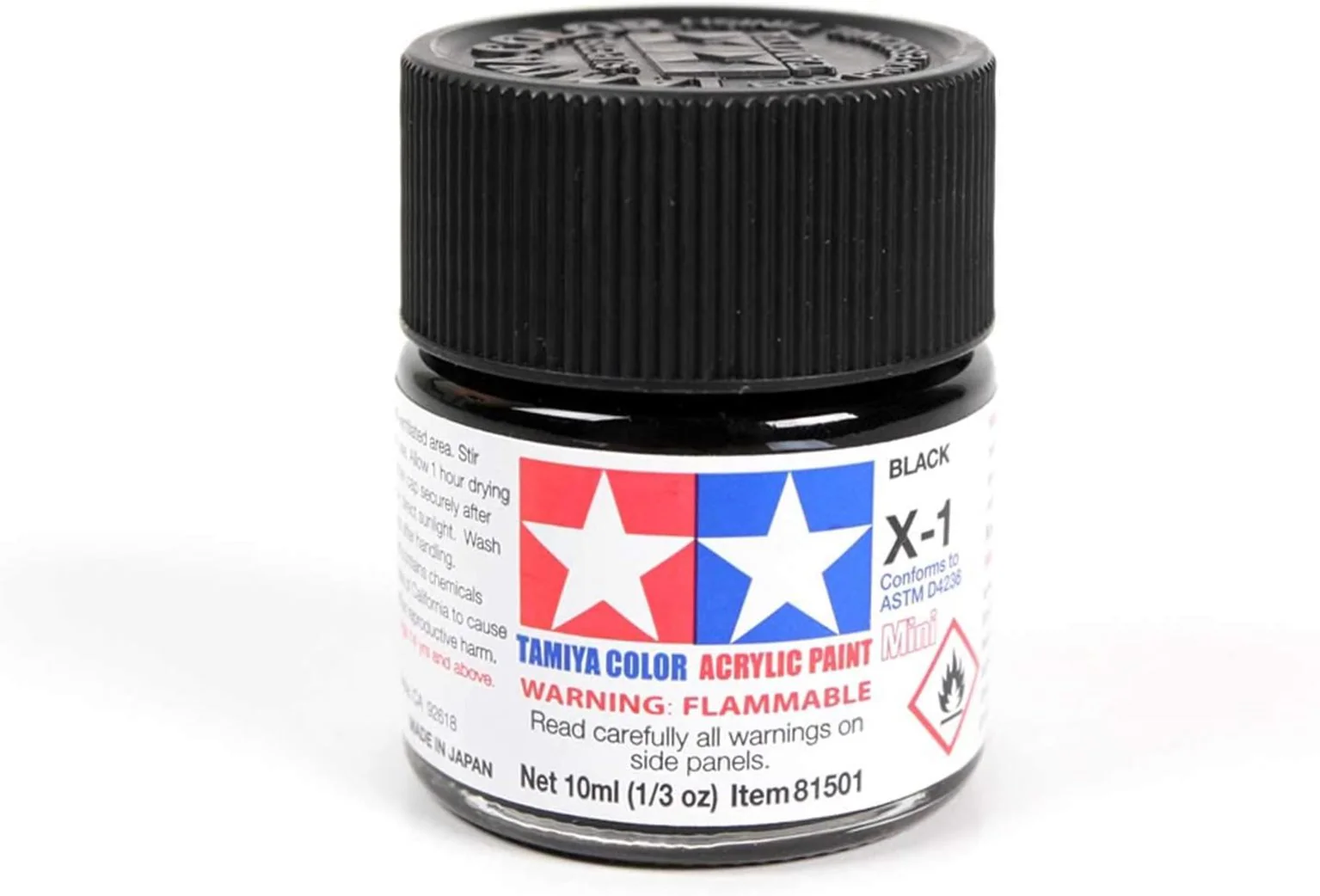 T81501 TAMIYA ACRYLIC MINI X-1 BLACK