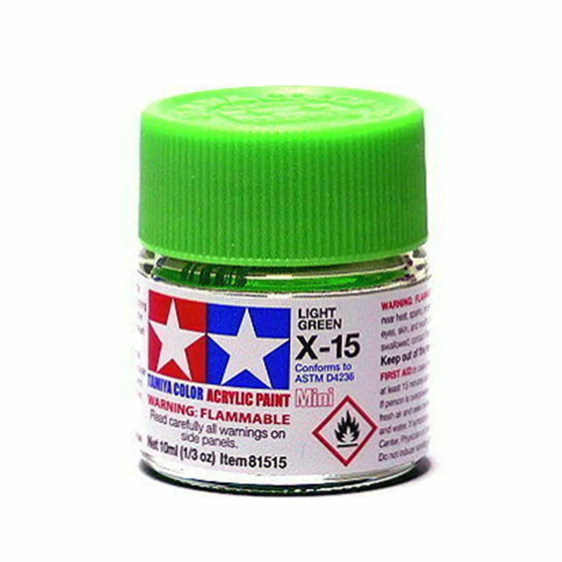 T81515 TAMIYA ACRYLIC MINI X-15 LIGHT GREEN