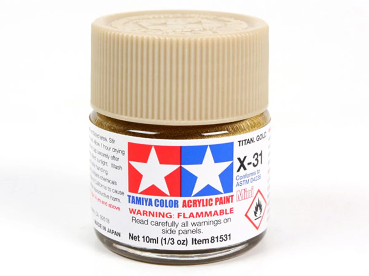T81531 TAMIYA ACRYLIC MINI X-31 TITAN GOLD
