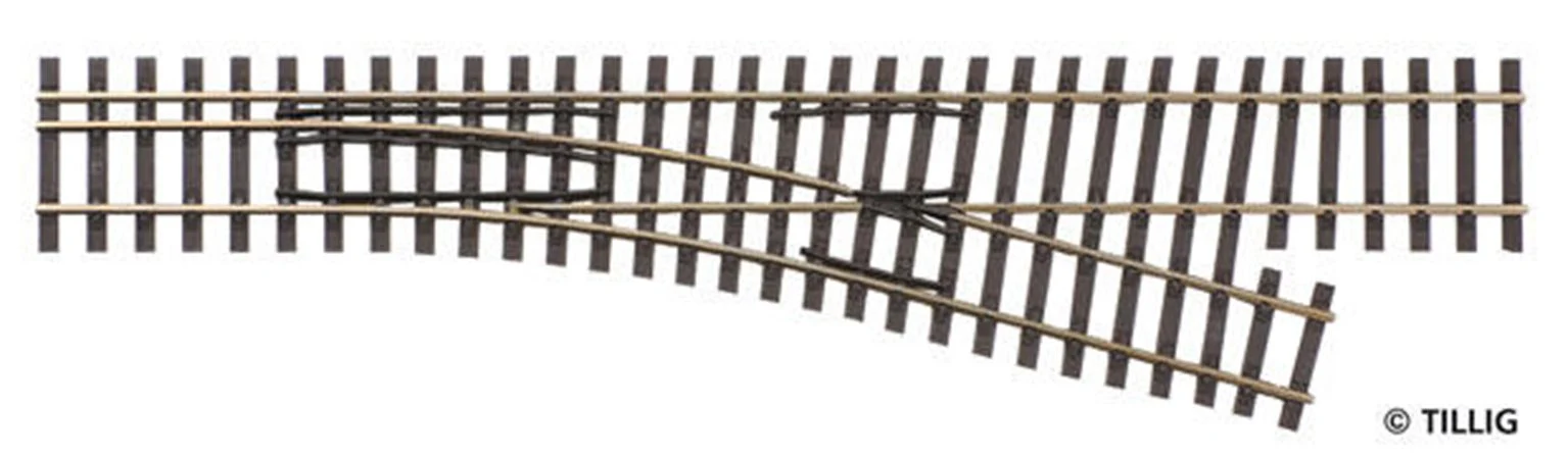 85183 Tillig elite track : Right Bifurcation HO/HOm Narrow Splits