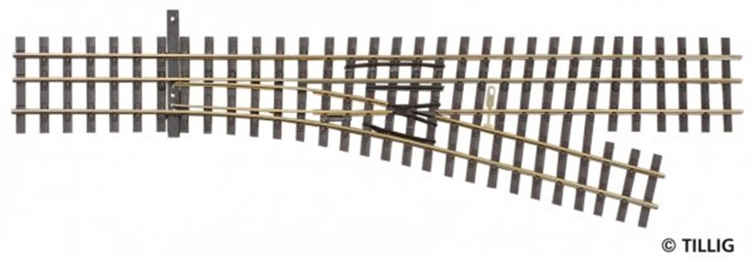 85191 Tillig elite track : Right Turnout HO/HOe (Narrow Gauge)
