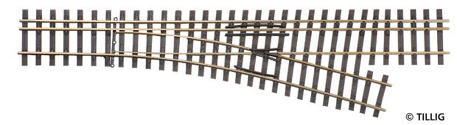 85193 Tillig elite track : Three rail narrow-gauge points