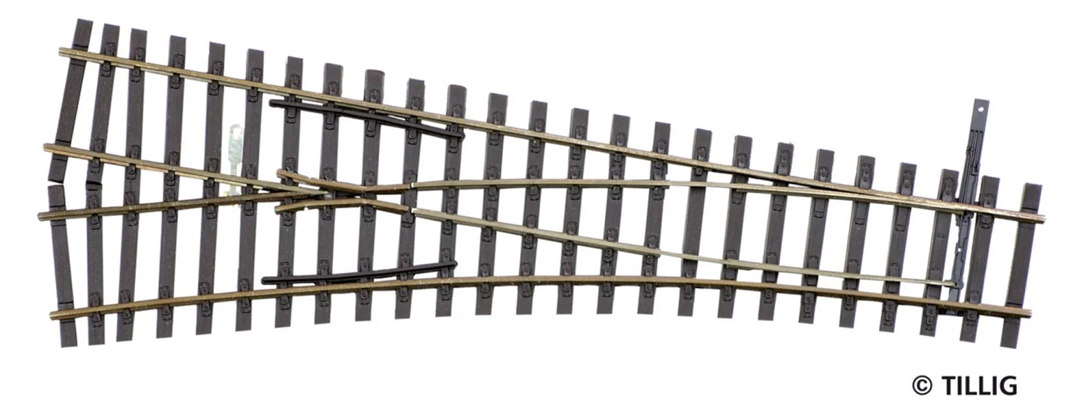 85324 Tillig elite track : Left Standard Point HO 15°