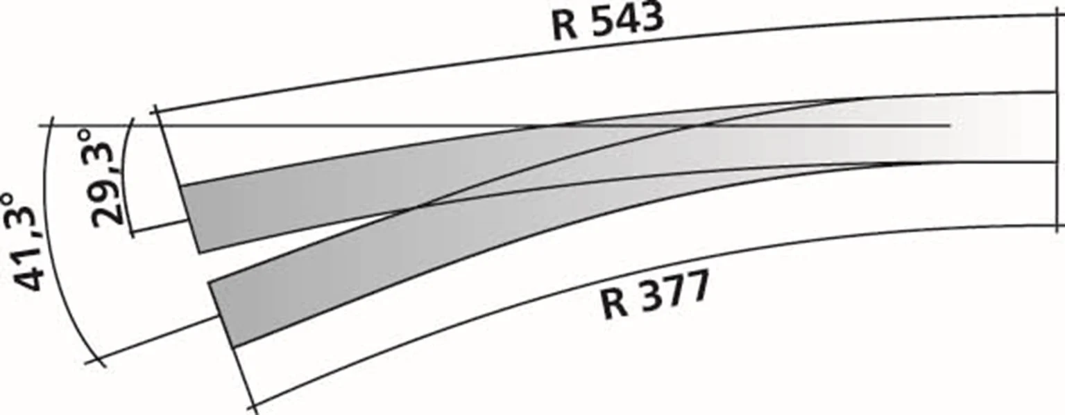 85334 Tillig elite track : Left Curved Point HO Exit 9° and 12° - Image 3