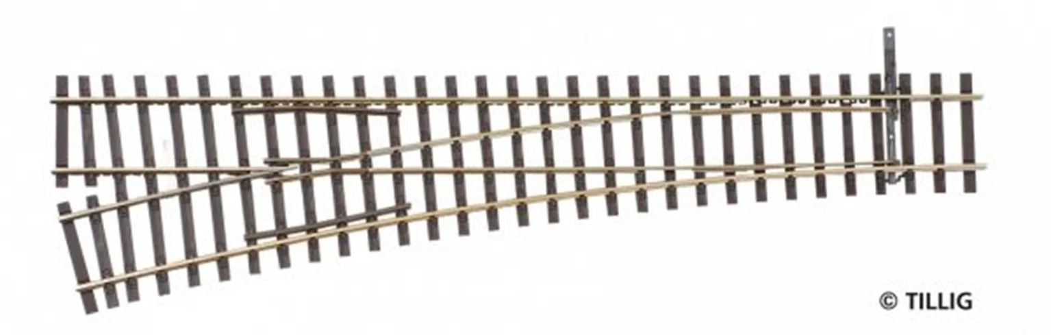 85344 Tillig elite track : Left Standard Point HO 11°