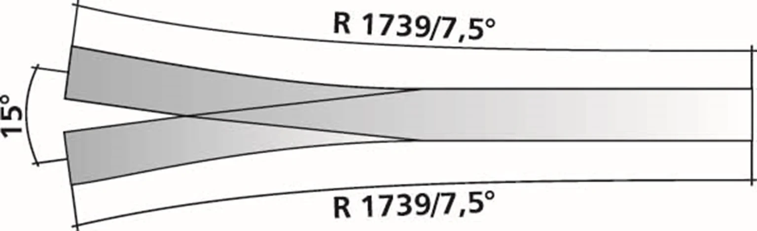 85381 Tillig elite track : Wye Point HO 7.5° - Image 3