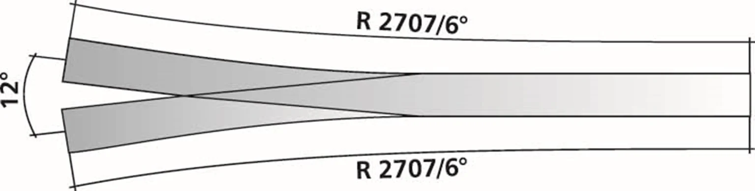 85383 Tillig elite track : Wye Point HO 9° - 6° - Image 3