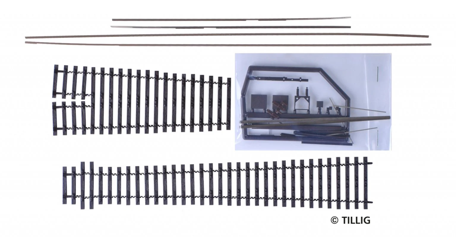 85445 Tillig elite track : Kit flexi-points, frog angle 6° - 3°