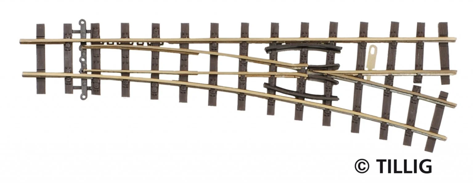 85637 Tillig elite track : Right Turnout HOe (Narrow Gauge)