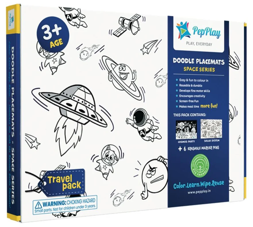 TWPP20208 Doodle Placemats Travel Set - Space Series