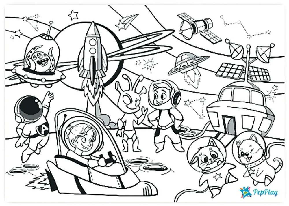 TWPP20208 Doodle Placemats Travel Set - Space Series - Image 2