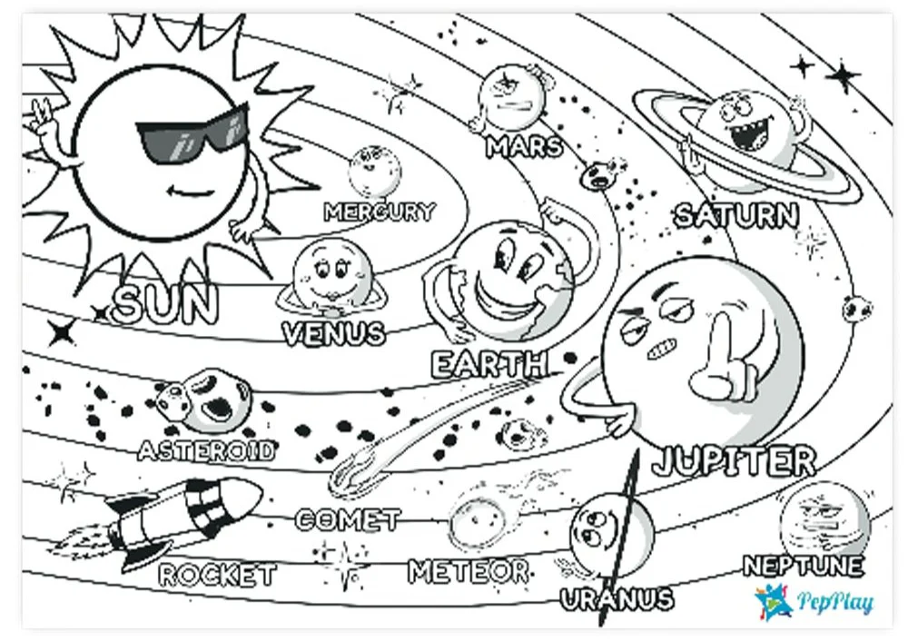 TWPP20208 Doodle Placemats Travel Set - Space Series - Image 3