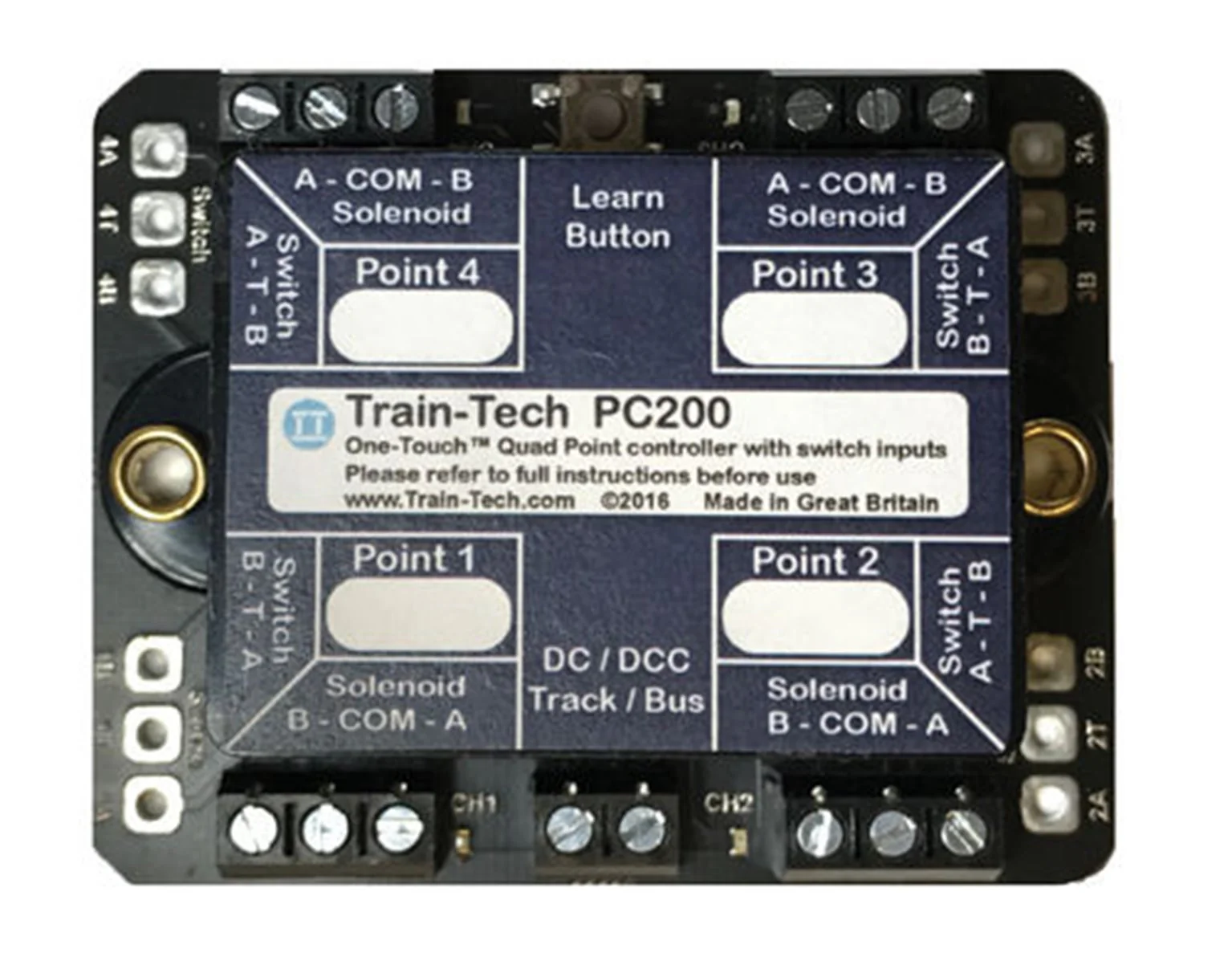 TTPC200 DCC Point Controller Quad With Route Store/Switching