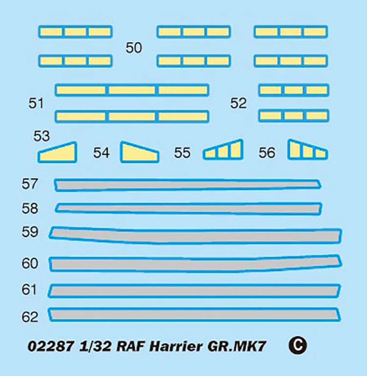 PKTM02287 Harrier GR7 RAF Model Kit - Image 6