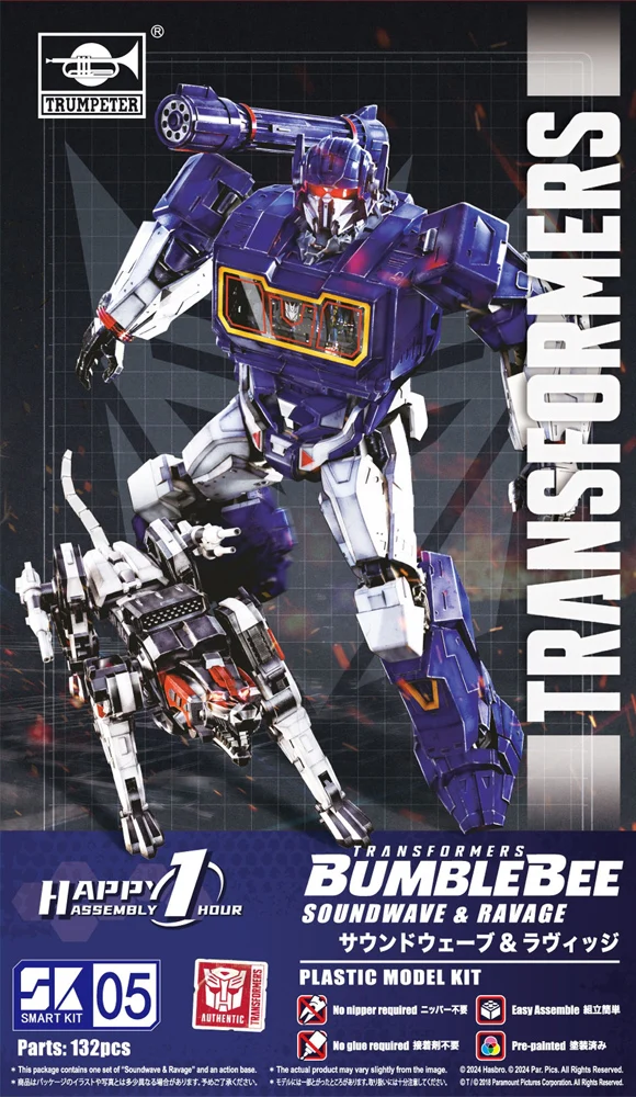 PKTM03112 Transformers Soundwave & Ravage SK05 Smart Model Kit - Image 2