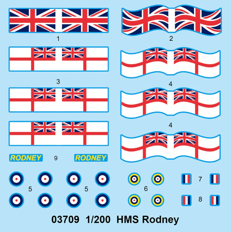 PKTM03709 HMS Rodney 1942 Model Kit - Image 3