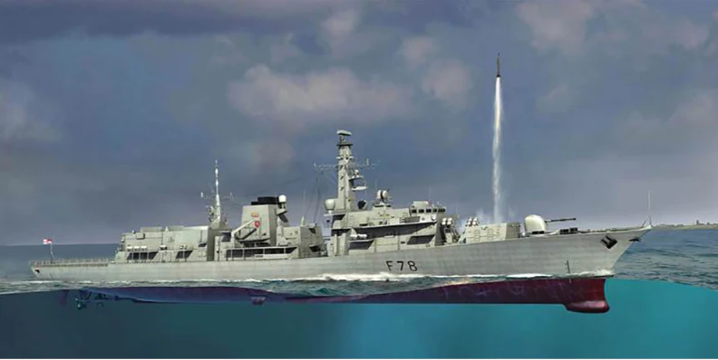 PKTM04544 HMS Kent F78 Type 23 Frigate Model Kit