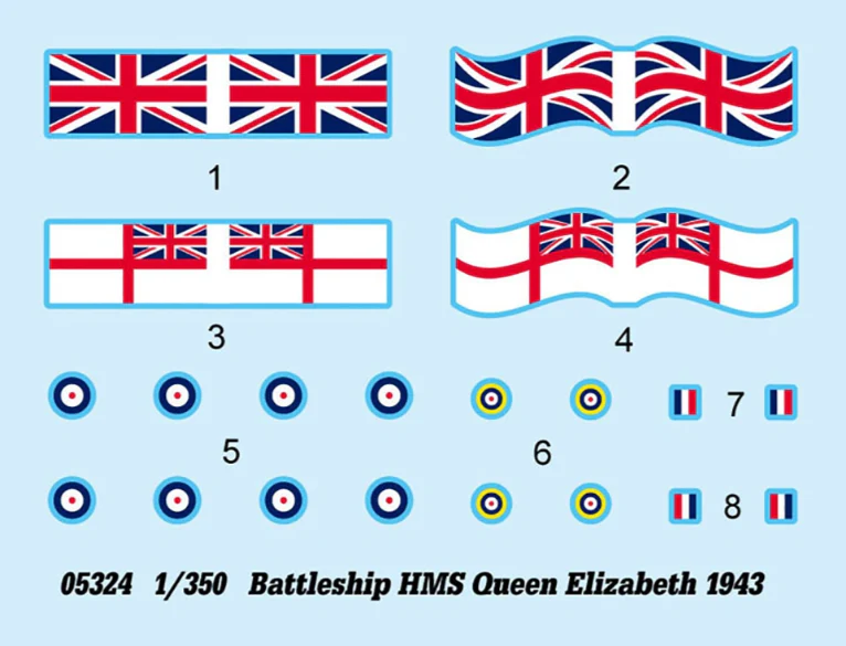 PKTM05324 HMS Queen Elizabeth 1943 Model Kit - Image 3