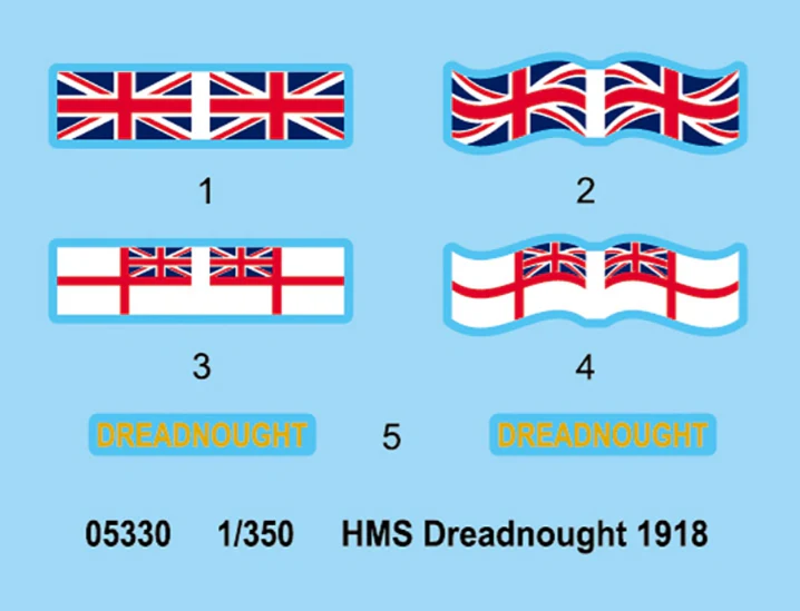 PKTM05330 HMS Dreadnought 1918 Model Kit - Image 3