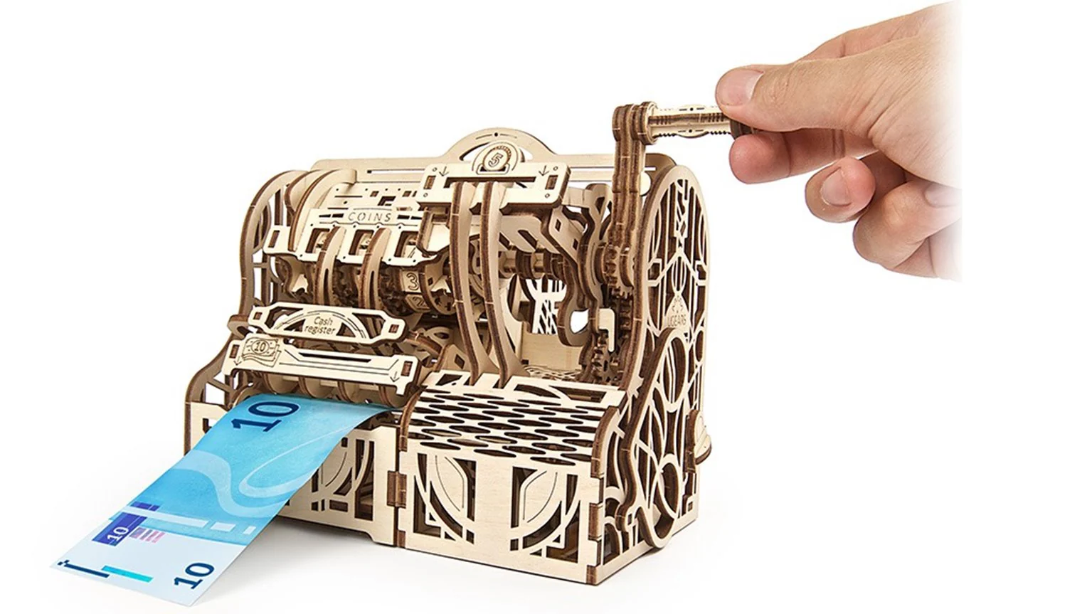 UG70136 Wooden Model Cash Register Mechanical Model Kit