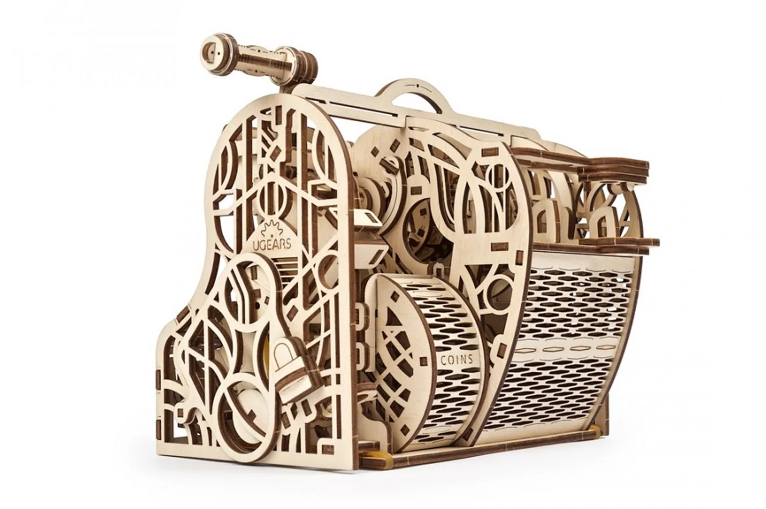 UG70136 Wooden Model Cash Register Mechanical Model Kit - Image 3