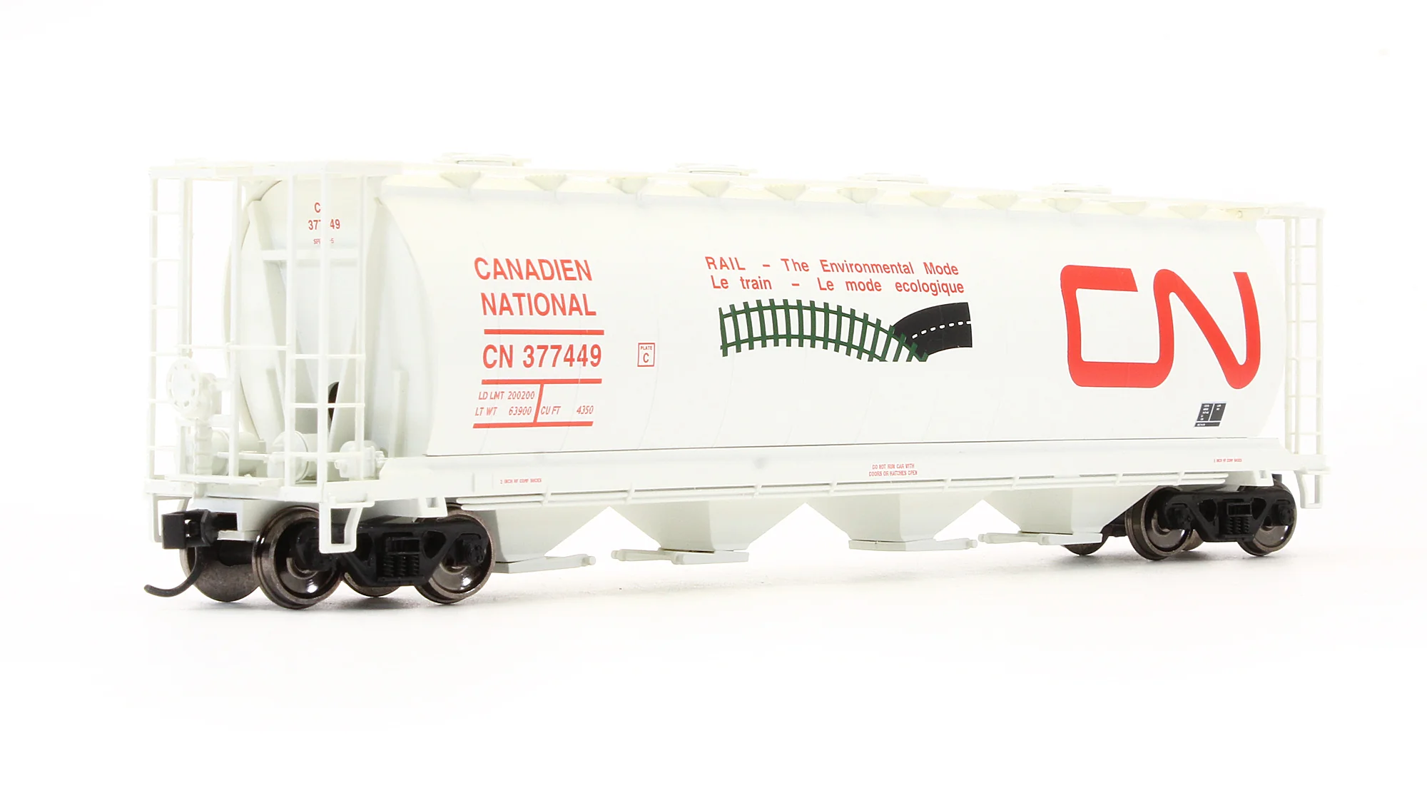 Pre-Owned 910-7330 59' Cylindrical Hopper Canadian National - Road #377449 - Image 2
