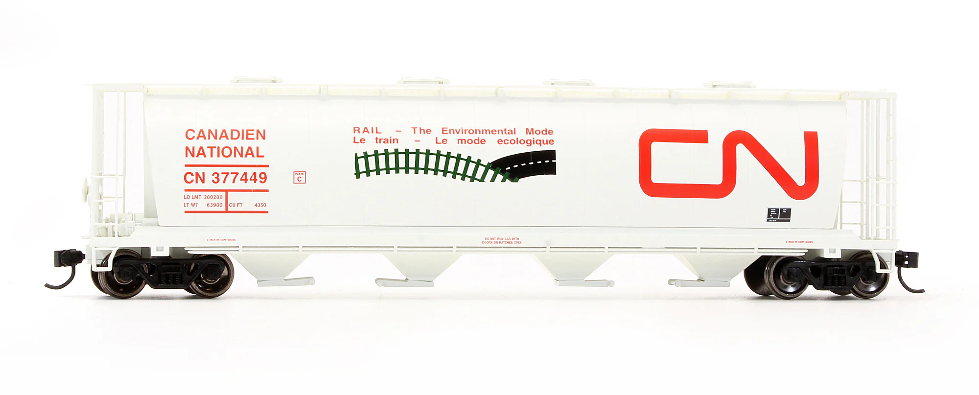 Pre-Owned 910-7330 59' Cylindrical Hopper Canadian National - Road #377449 - Image 3