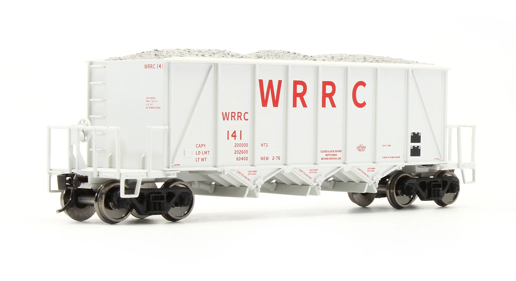 920-106047 Pre-Owned 40' Ortner 100-Ton Aggregate Hopper Western Railroad WRRC - Road #141 - Image 2