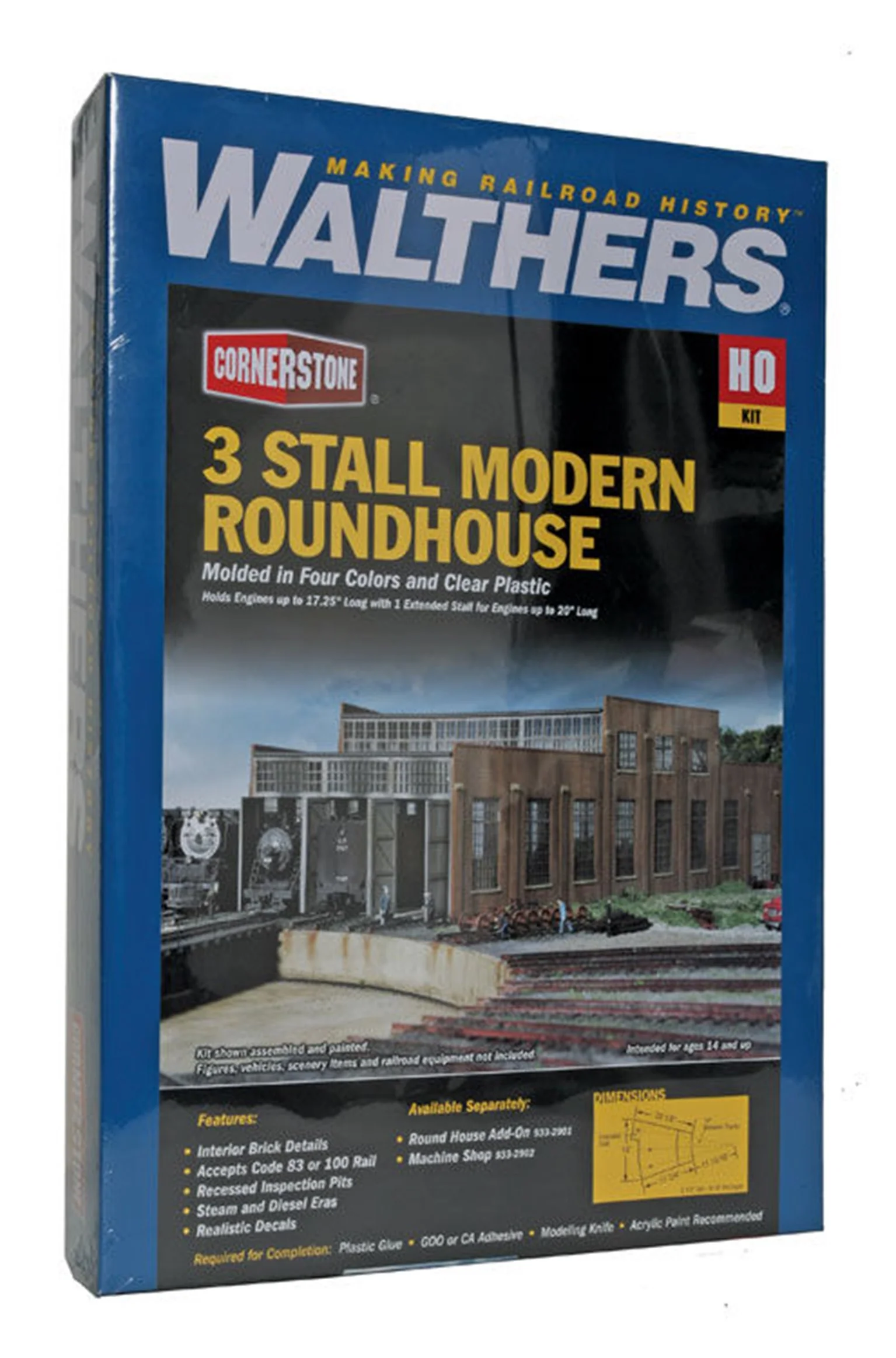 933-2900 3 Stall Modern Roundhouse Kit - Image 2