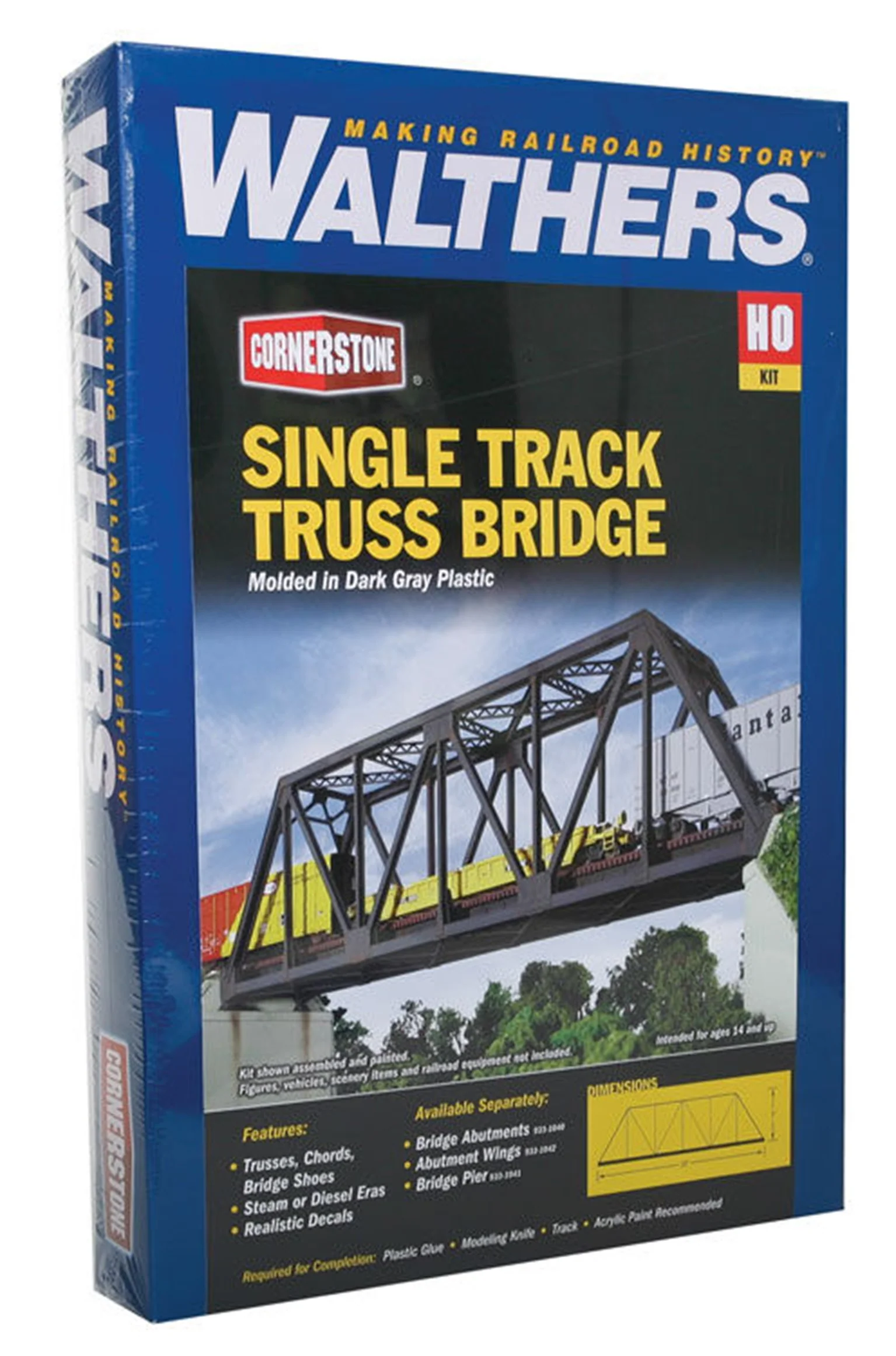 933-3185 Single Track Railroad Truss Bridge Kit - Image 2