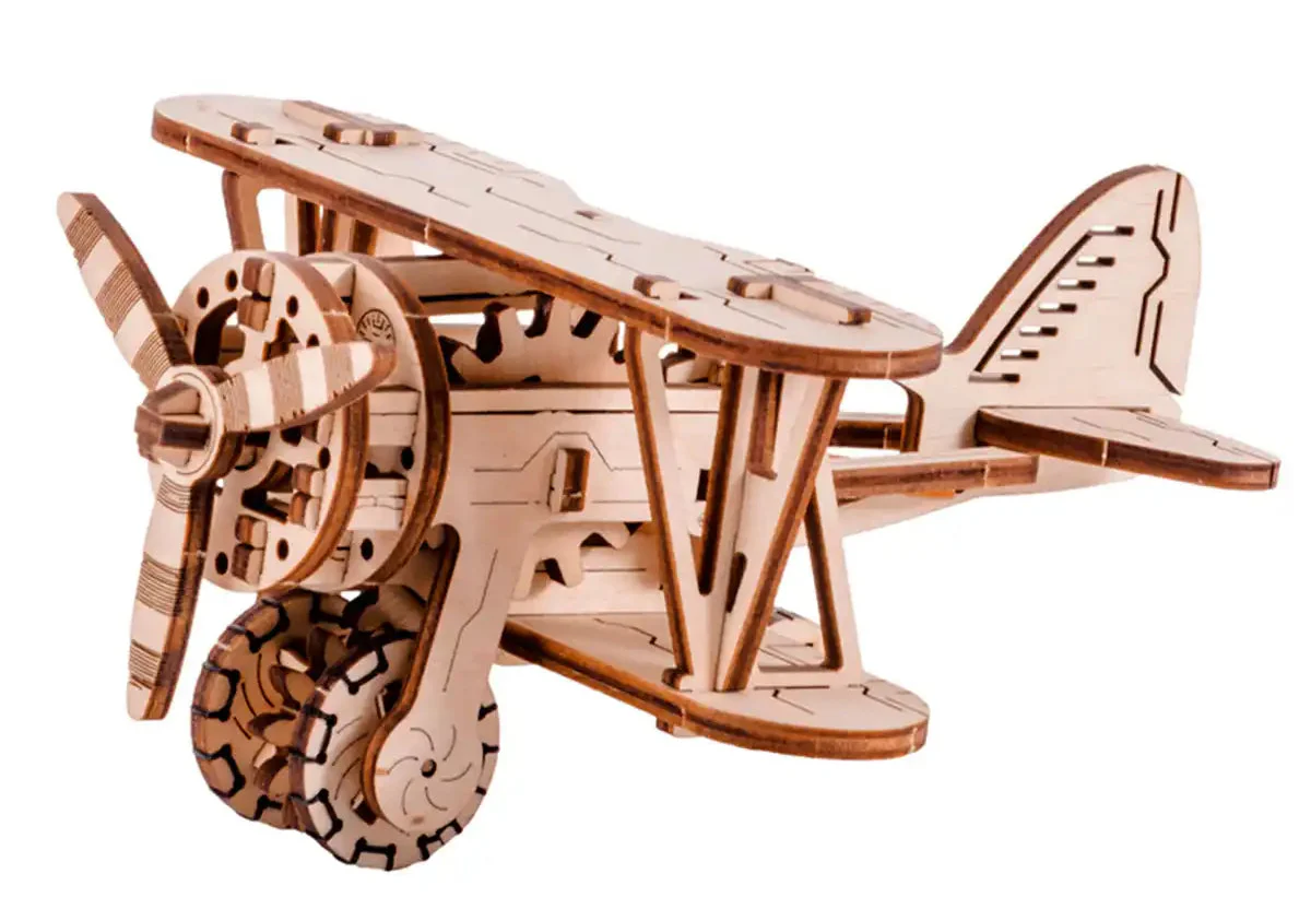 WR304 3D Wooden Plane Puzzle – Biplane - Image 2