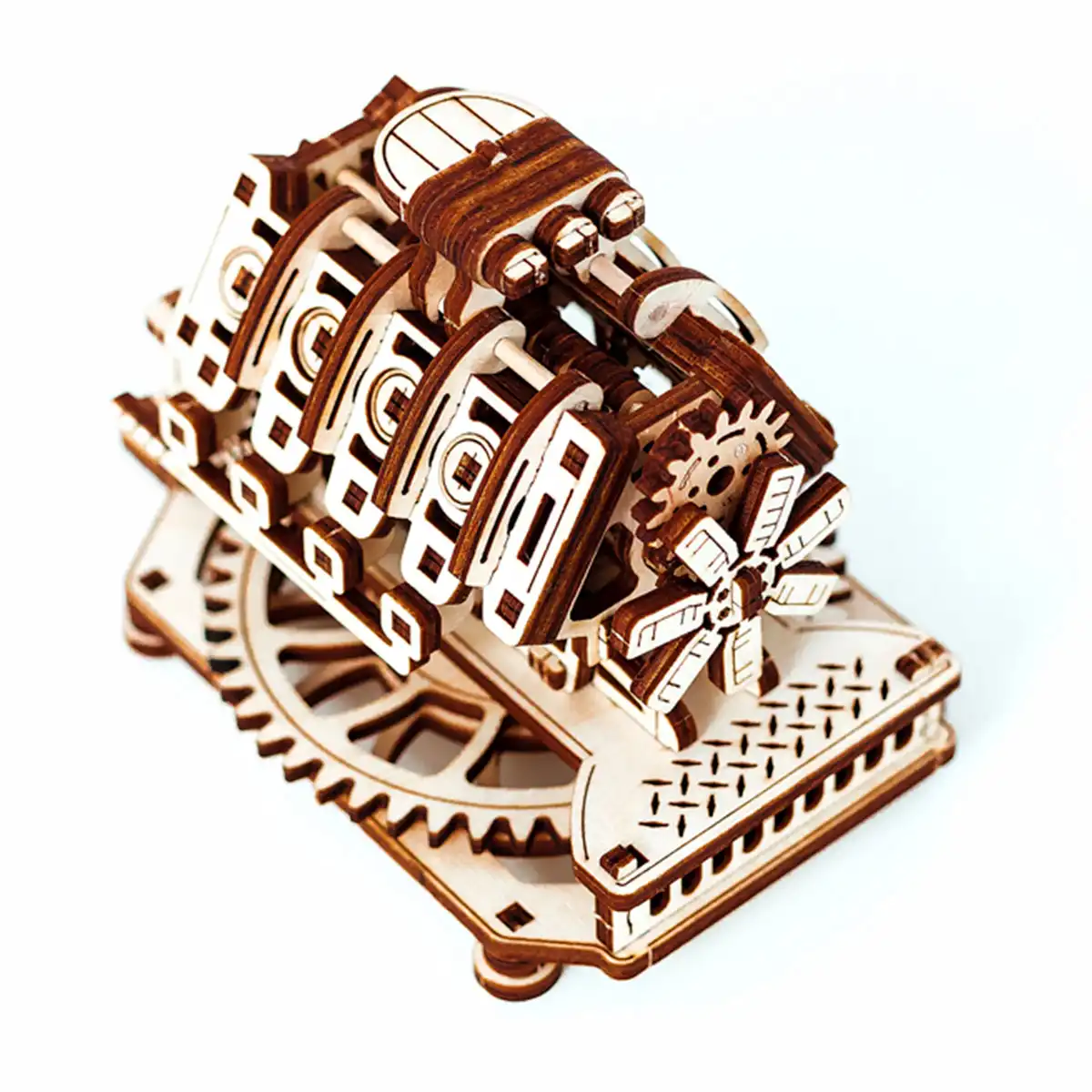 WR316 3D Wooden Mechanical Puzzle – V8 Engine - Image 4