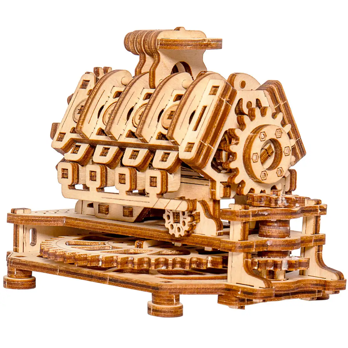 WR316 3D Wooden Mechanical Puzzle – V8 Engine - Image 7