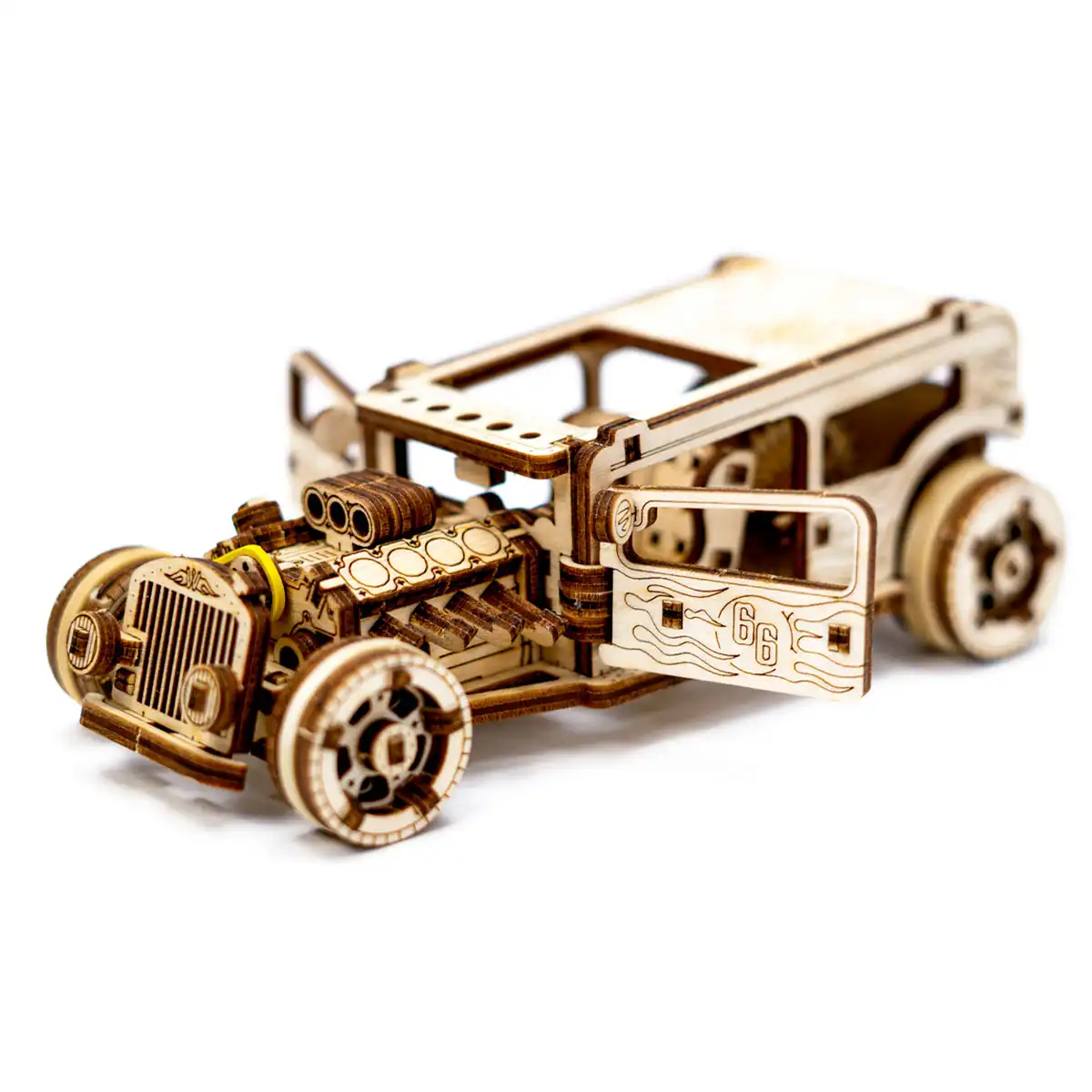 WR339 3D Wooden Car Puzzle – Hot Rod - Image 5